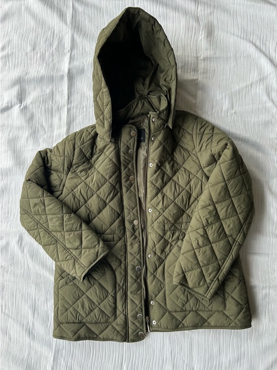 Weatherproof Jackets & Blazers - Weatherproof Quilted Hooded Coat in Sage Green